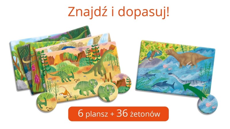 Dinozaury. Gra Loteryjka - Kapitan Nauka