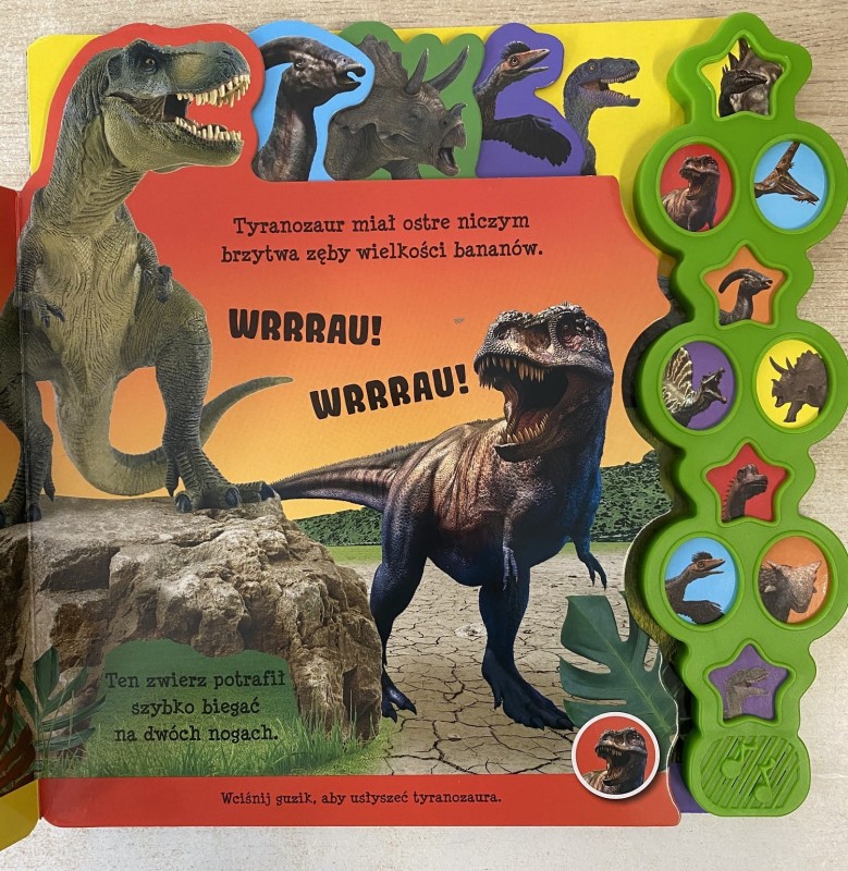 Niezwykłe dinozaury 10 dźwięków - książka z odgłosami