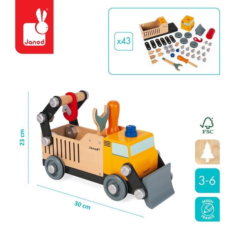 Ciężarówka Budowlana do Skręcania Brico'kids - Janod