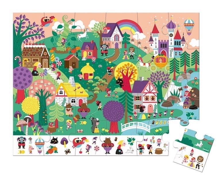 Puzzle w walizce 24 el. Baśniowa Kraina - Janod
