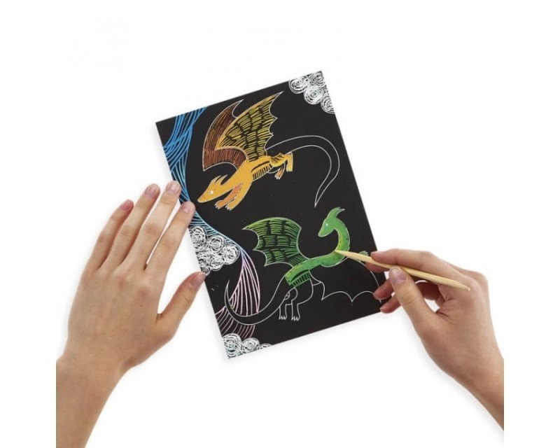 Zdrapywanki Smoki 10 szt. Scratch & Scribble - Ooly