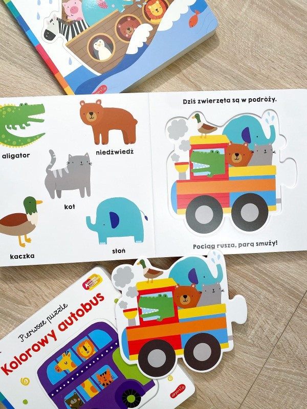 Zwierzęta w podróży. Akademia mądrego dziecka. Pierwsze puzzle