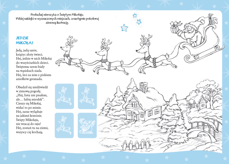 Magia świąt. Zadania + 24 naklejki