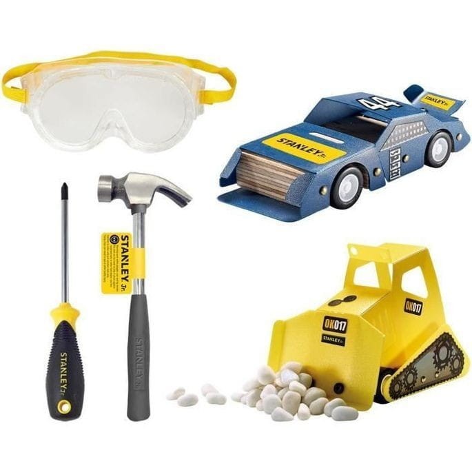 Narzędzia i Zestaw do Konstruowania 2 Pojazdów - Stanley Jr.
