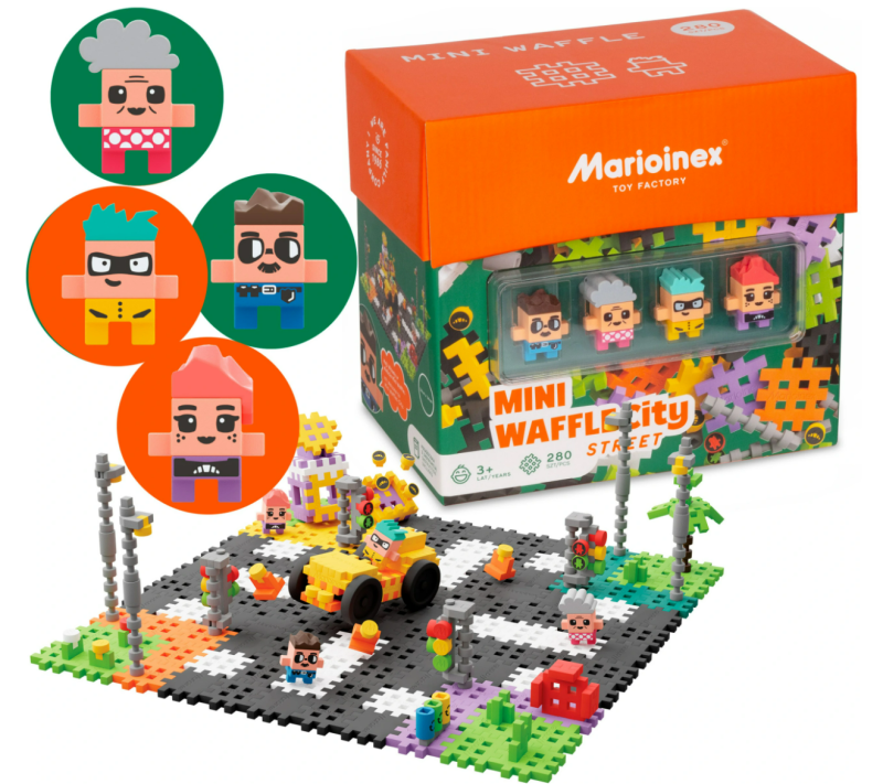 Mini waffle 280 el. City Street Klocki Marioinex