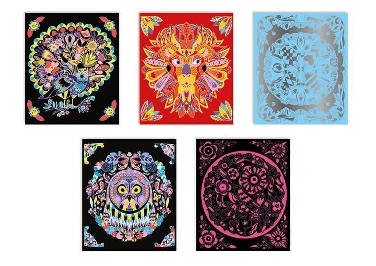 Wydrapywanka Wzory Mandale 5 szt.- Janod