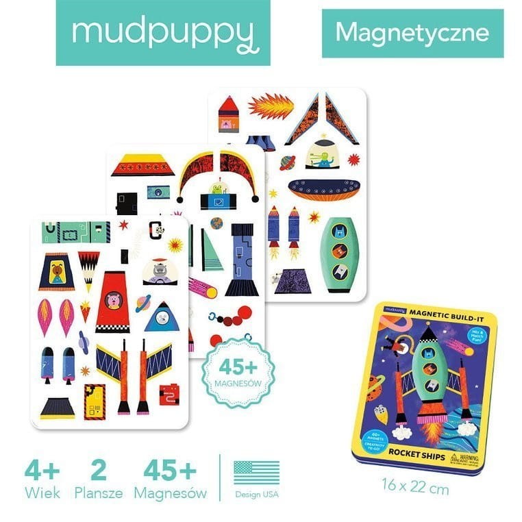 Magnetyczna Układanka Rakiety Kosmiczne - Mudpuppy