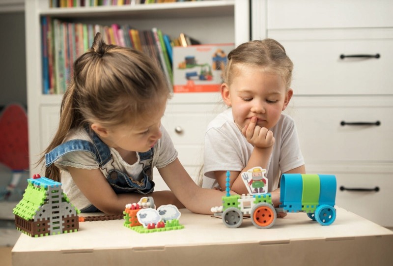 Klocki Mini Waffle Rolnik Konstruktor 90 el. - Marioinex