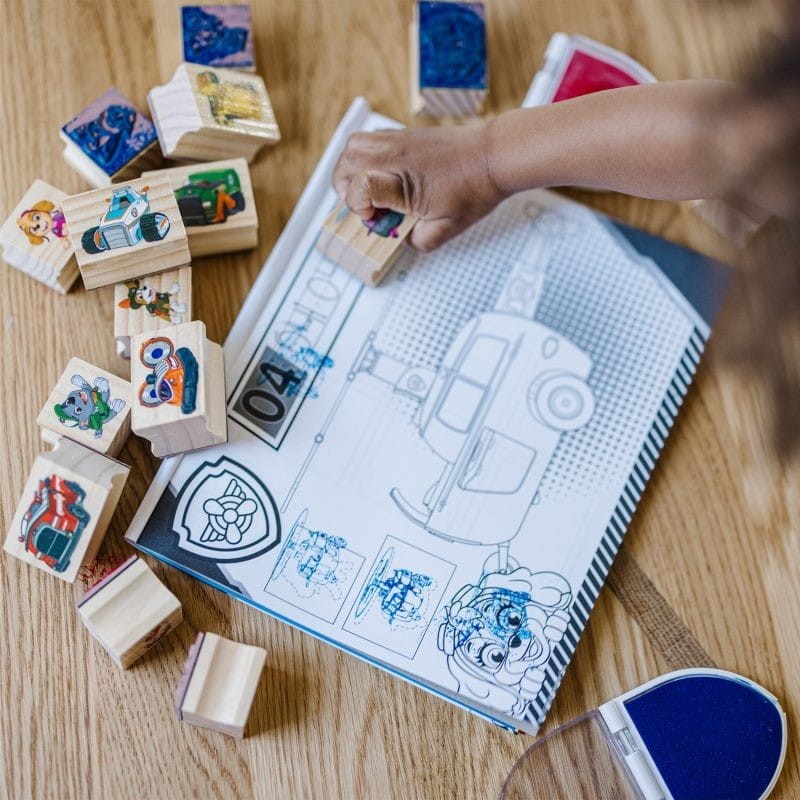 Stempelki Psi Patrol z Tuszem, Książeczką i Pisakami - Melissa & Doug