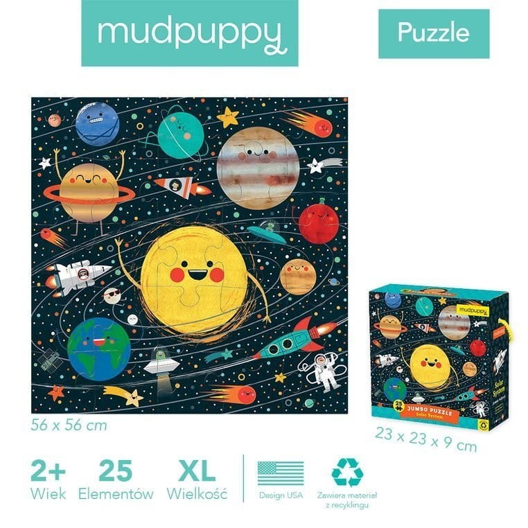 Puzzle Podłogowe Jumbo Układ Słoneczny 25 el. - Mudpuppy