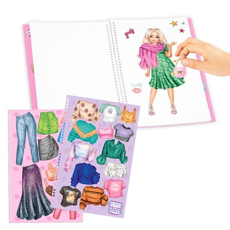 Kolorowanka z Naklejkami Ubieranki Dress Me Up - Top Model