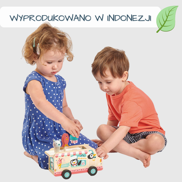 Lodziarnia, Drewniany Samochód z Lodami - Tender Leaf Toys