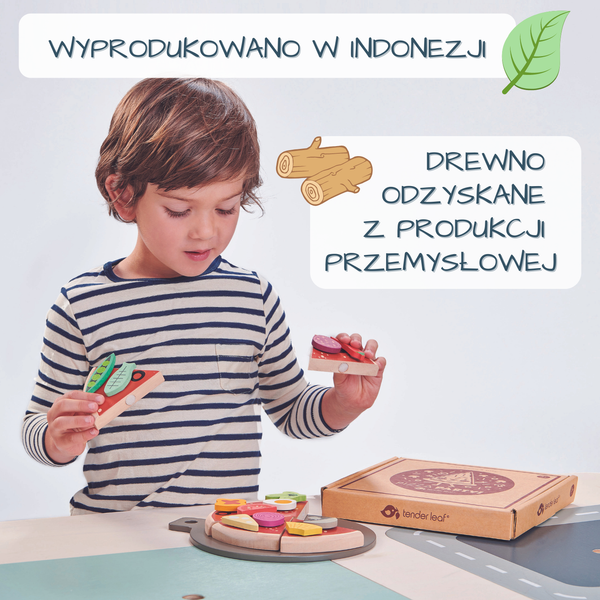 Drewniana Pizza z Dodatkami - Tender Leaf Toys