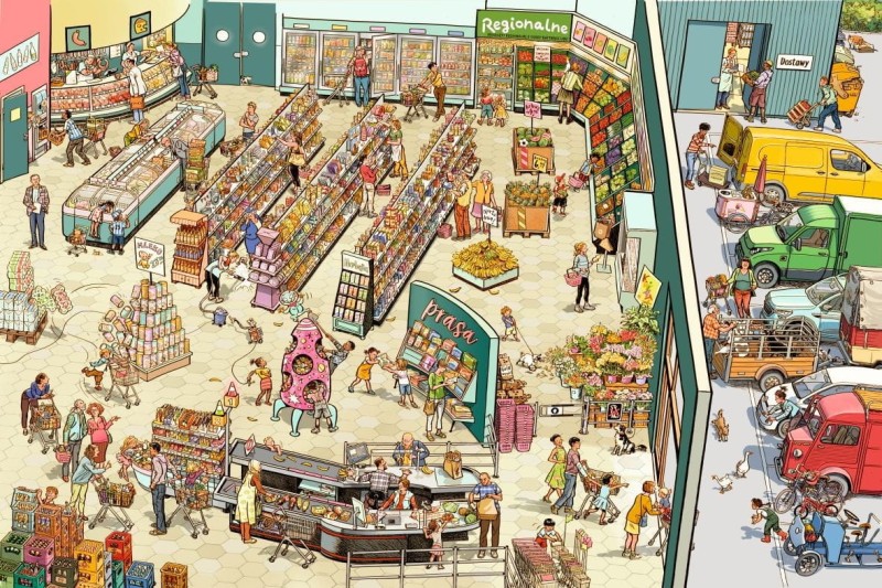 Na Ryneczku - duża książka obrazkowa, wizyta w ekologicznym gospodarstwie