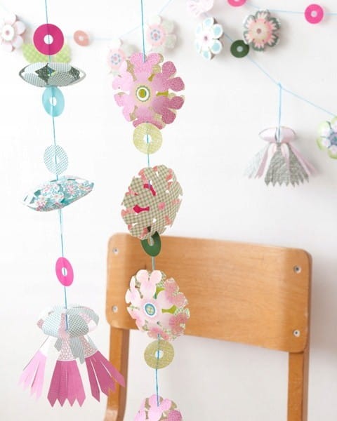 Dekoracje z Papieru Girlandy Kwiaty - Djeco