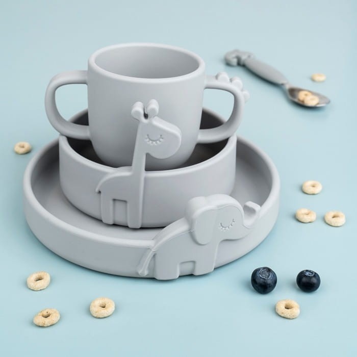 Miseczka Silikonowa Peekaboo Raffi Szara - Done by Deer