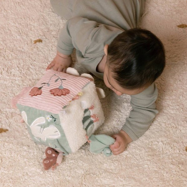 Miękka Kostka Aktywizująca Flowers & Butterflies - Little Dutch