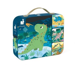 Puzzle progresywne 6-9-12-16 elementowe Dinozaury - Janod