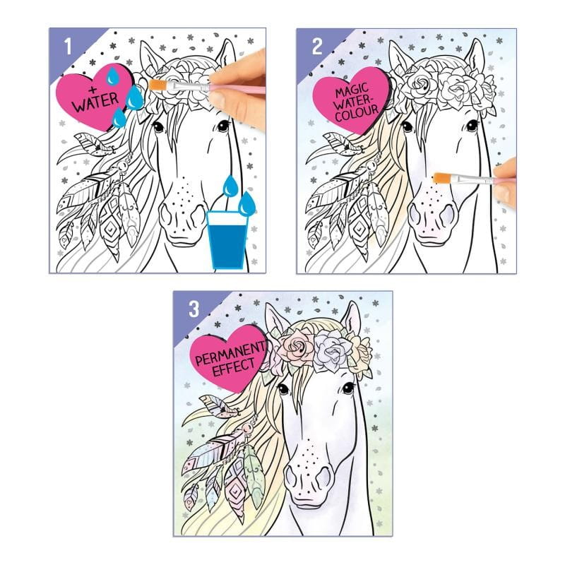 Wodna kolorowanka z Pędzelkiem Konie - Miss Melody