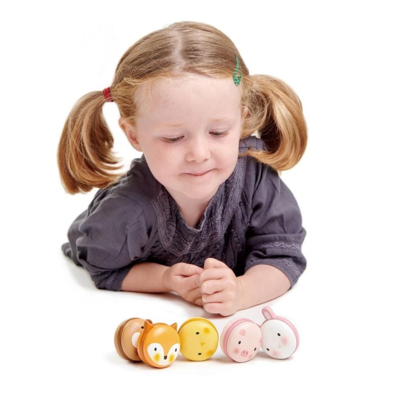 Drewniane Makaroniki Ciasteczka Animal MacaronsTender - Leaf Toys