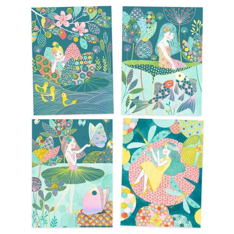 Wydrapywanka zdrapki Zaczarowany Staw 4 szt. - Djeco