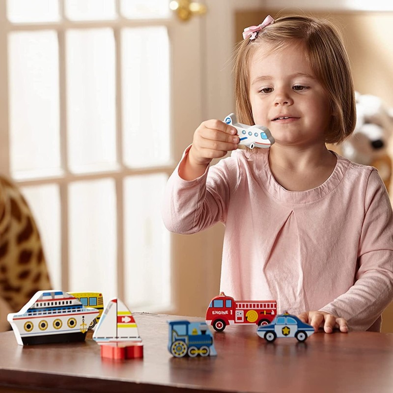 Drewniane Figurki Pojazdy 9 el. - Melissa & Doug