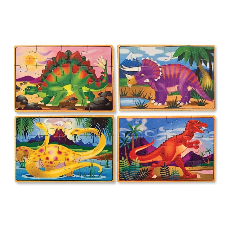 Drewniane Puzzle w Pudełku Dinozaury - Melissa & Doug