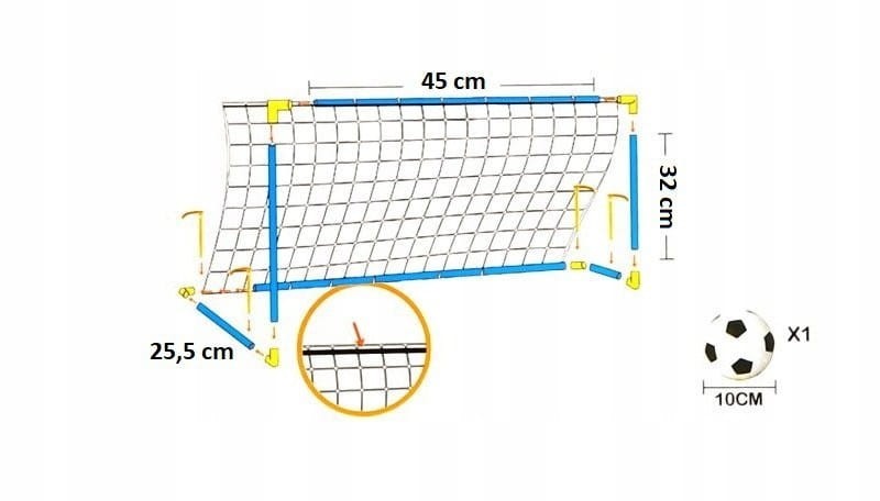 2x Bramka rozkładana z Piłką i Pompką Football Sport - Woopie