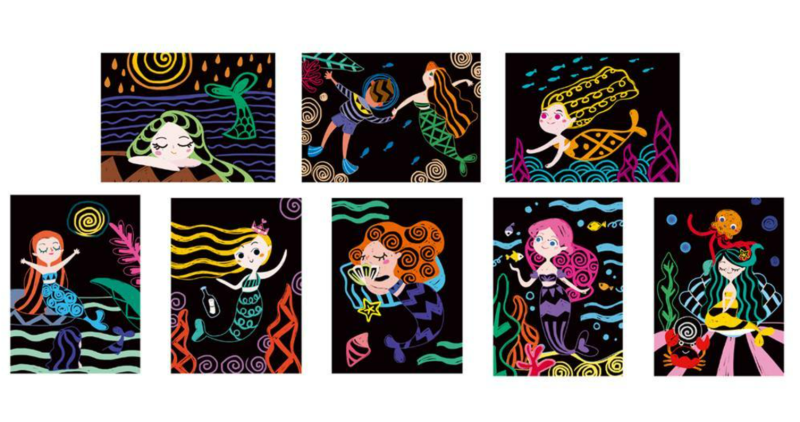 Wydrapywanki Syrenka 8 szt. Scratch My Little Mermaid - Avenir