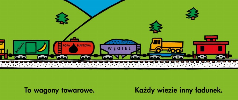 Pociagi - Byron Barton. Kartonowa Książeczka