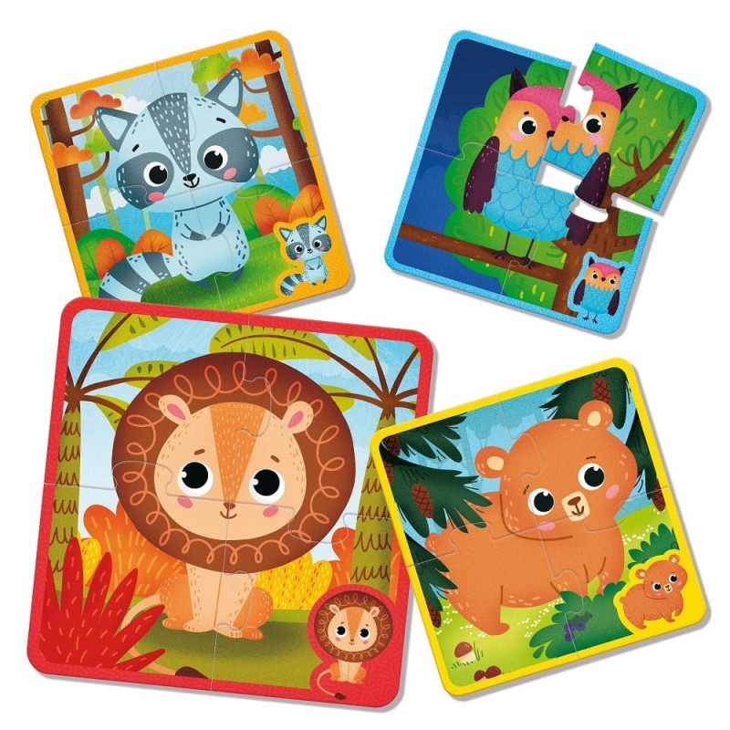 Dotykowe puzzle 24 el. Montessori Baby