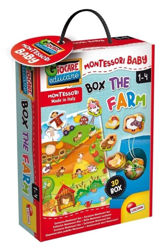 Puzzle Układanka Farma 3D Box Montessori Baby