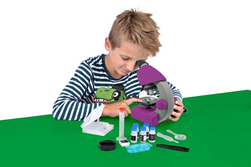 Mikroskop dla dzieci 40x-640x z Akcesoriami fioletowy - Bresser Junior