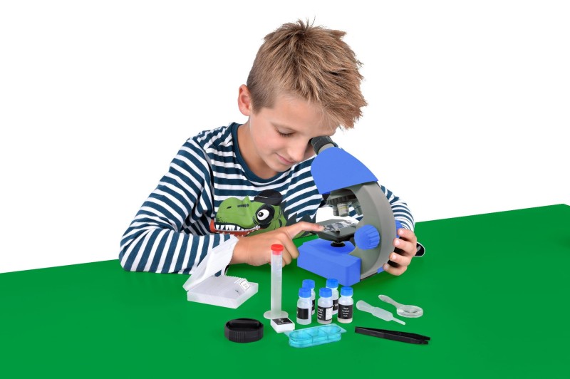Mikroskop dla dzieci 40x-640x z Akcesoriami niebieski - Bresser Junior