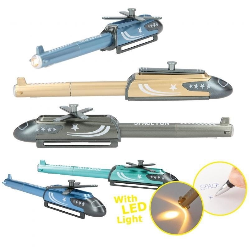 Długopis Helikopter z Latarką i Ruchomymi Elementami Monster Cars