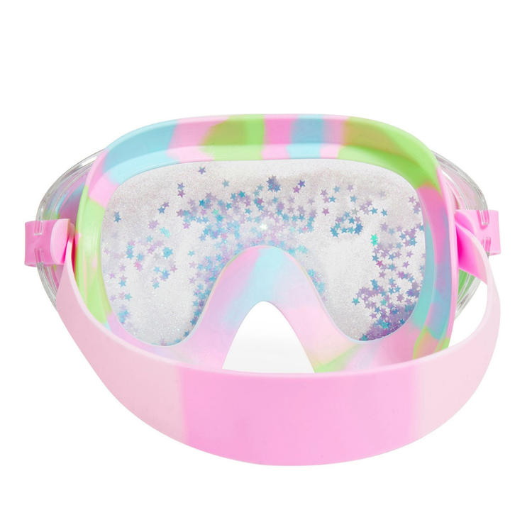 Maska do pływania z Brokatem i Gwiazdkami Tęczowa - Bling2O