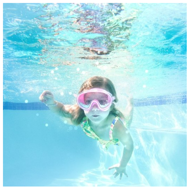 Maska do pływania z Brokatem Disco - Bling2o