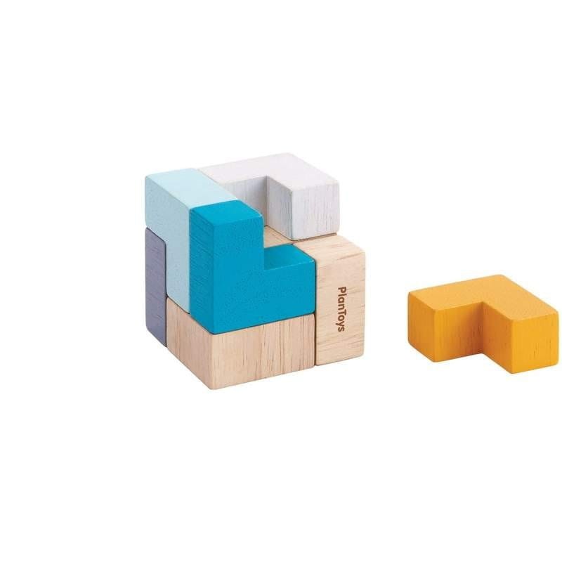 Mini układanka logiczna, sześcian - Plan Toys