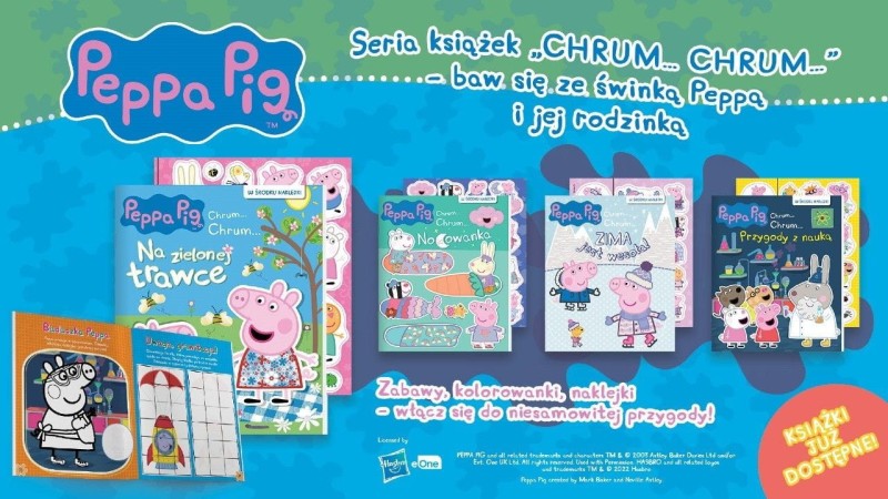 Świnka Peppa Chrum Chrum Na zielonej trawce Zabawy z naklejkami