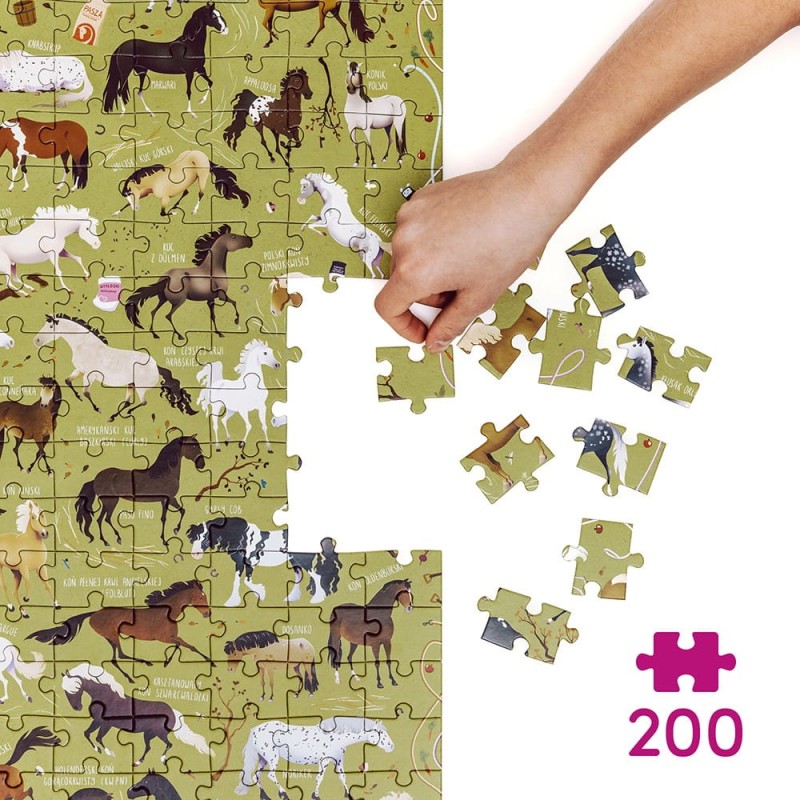 Puzzlove Konie 200 elementów - CzuCzu