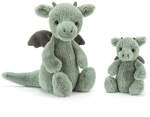 Maskotka Pluszowy Zielony Smok 18 cm Bashful Dragon - Jellycat