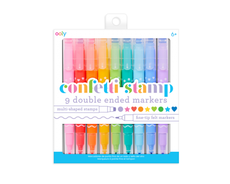 Dwustronne Pisaki ze Stempelkami Confetti Stamp - Ooly