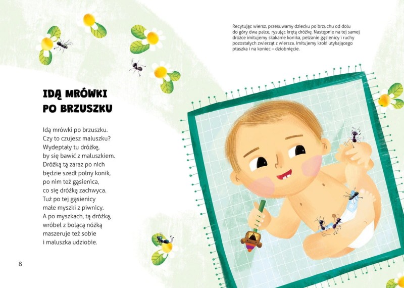 Idą mrówki po brzuszku. Wierszyki do zabaw dla maluszków