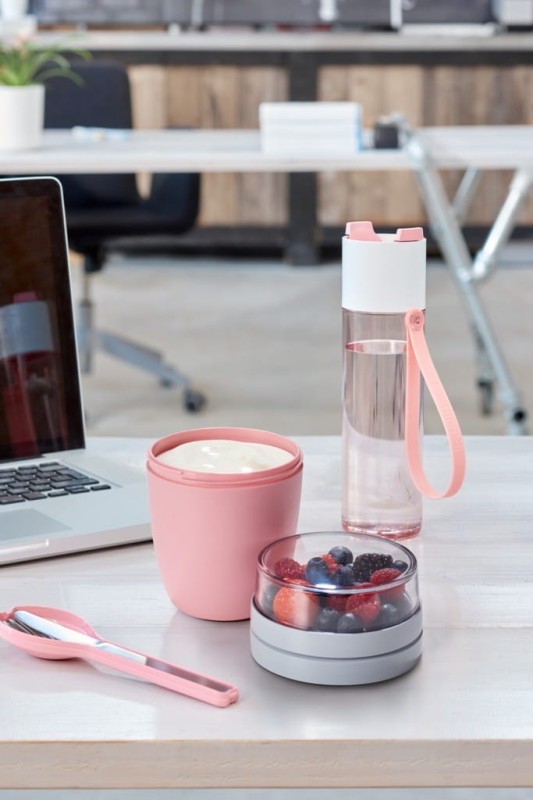 Podwójny Pojemnik na Jedzenie Różowy Lunchpot Ellipse - Mepal