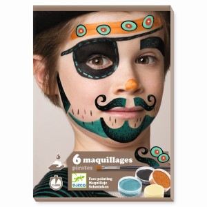 Farby do malowania twarzy z naklejkami Pirat - Djeco