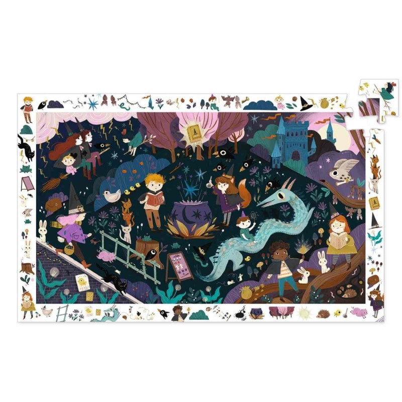 Puzzle Obserwacyjne Uczniowie Czarnoksiężnicy 54 el. - Djeco