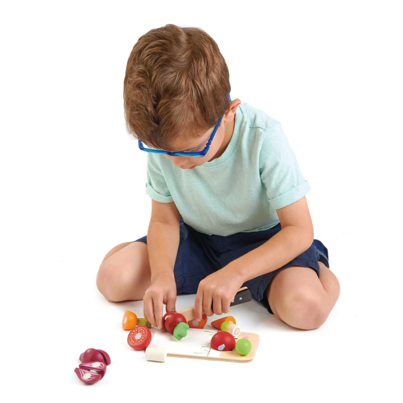 Drewniana Deska i Warzywa do Krojenia - Tender Leaf Toys