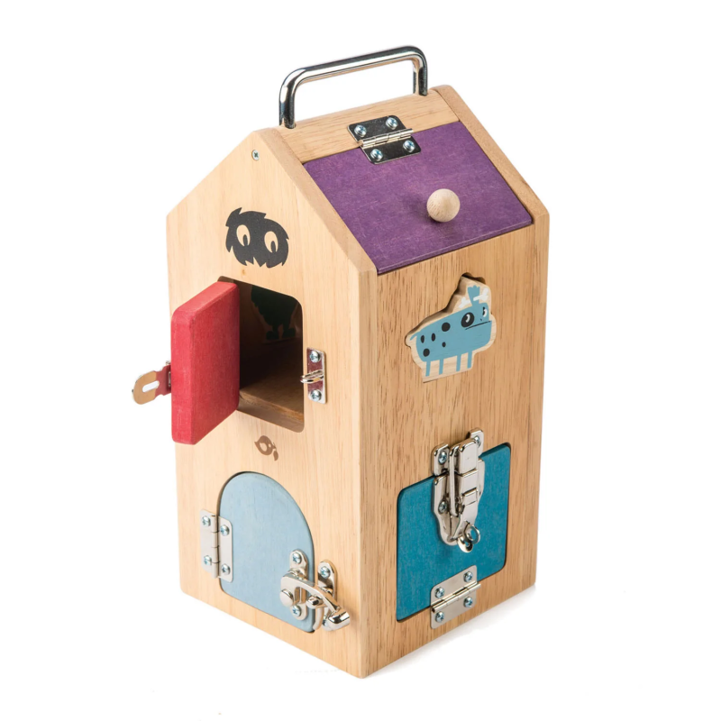 Manipulacyjny Domek z Drzwiczkami do Otwierania - Tender Leaf Toys