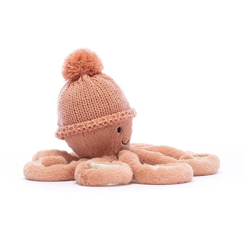 Przytulanka Ośmiornica Odell w Czapce Różowa - JellyCat