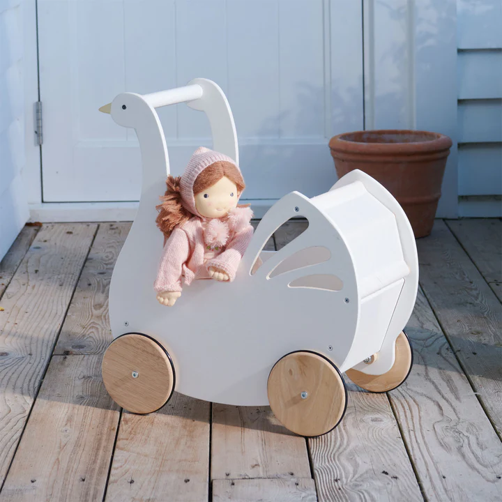 Wózek dla Lalek z Akcesoriami Łabędź - Tender Leaf Toys